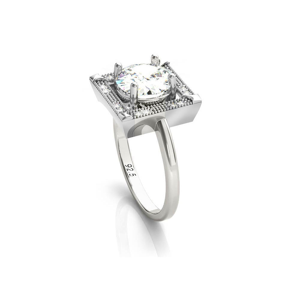 3DM Format  Jewelry ladies engagement ring 3D print model_4