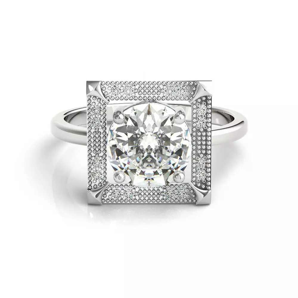 3DM Format  Jewelry ladies engagement ring 3D print model_0