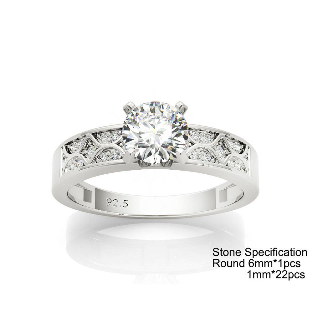 3DM Format Design price created white sapphire engagement ring 3D print model_1