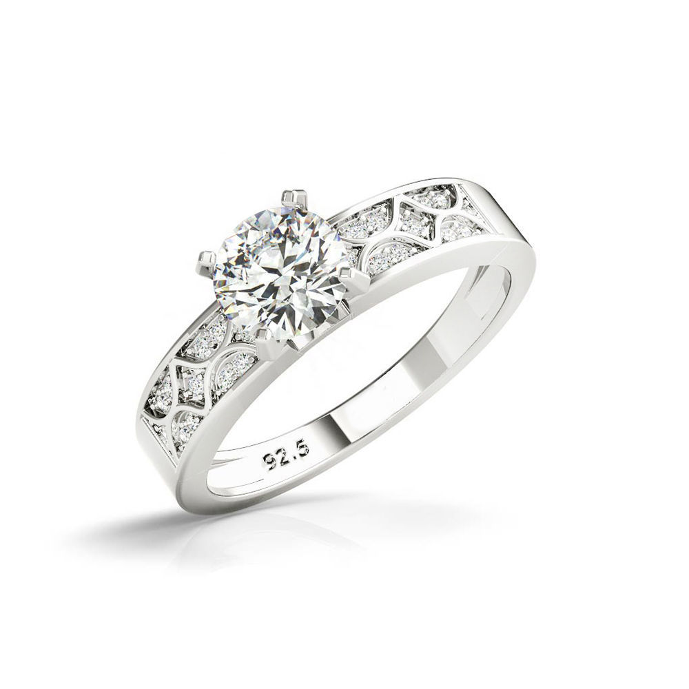 3DM Format Design price created white sapphire engagement ring 3D print model_2