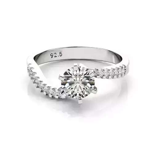 3DM Format Ring cad round solitaire engagement ring 3dm file