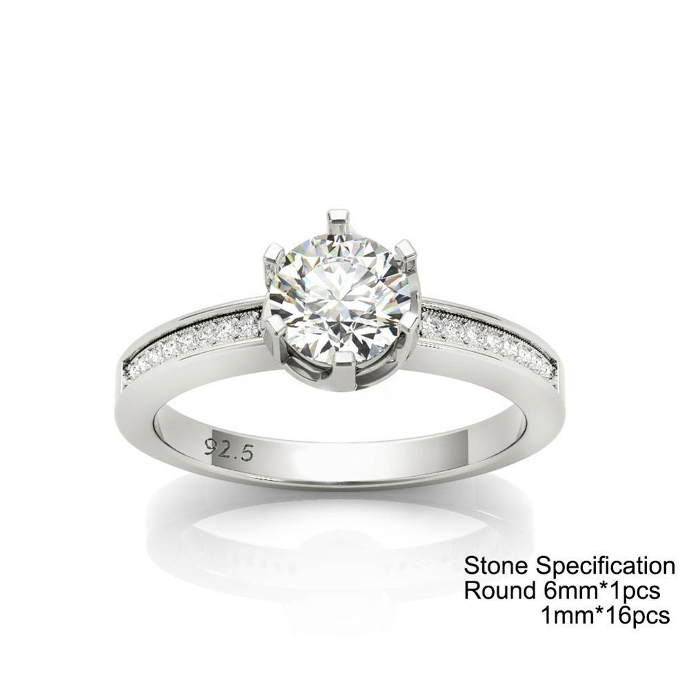 3DM Format  Ring cad diamond band engagement ring 3D print model_1