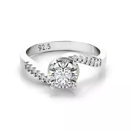 3DM Format Ring cad thin band engagement ring 3dm file