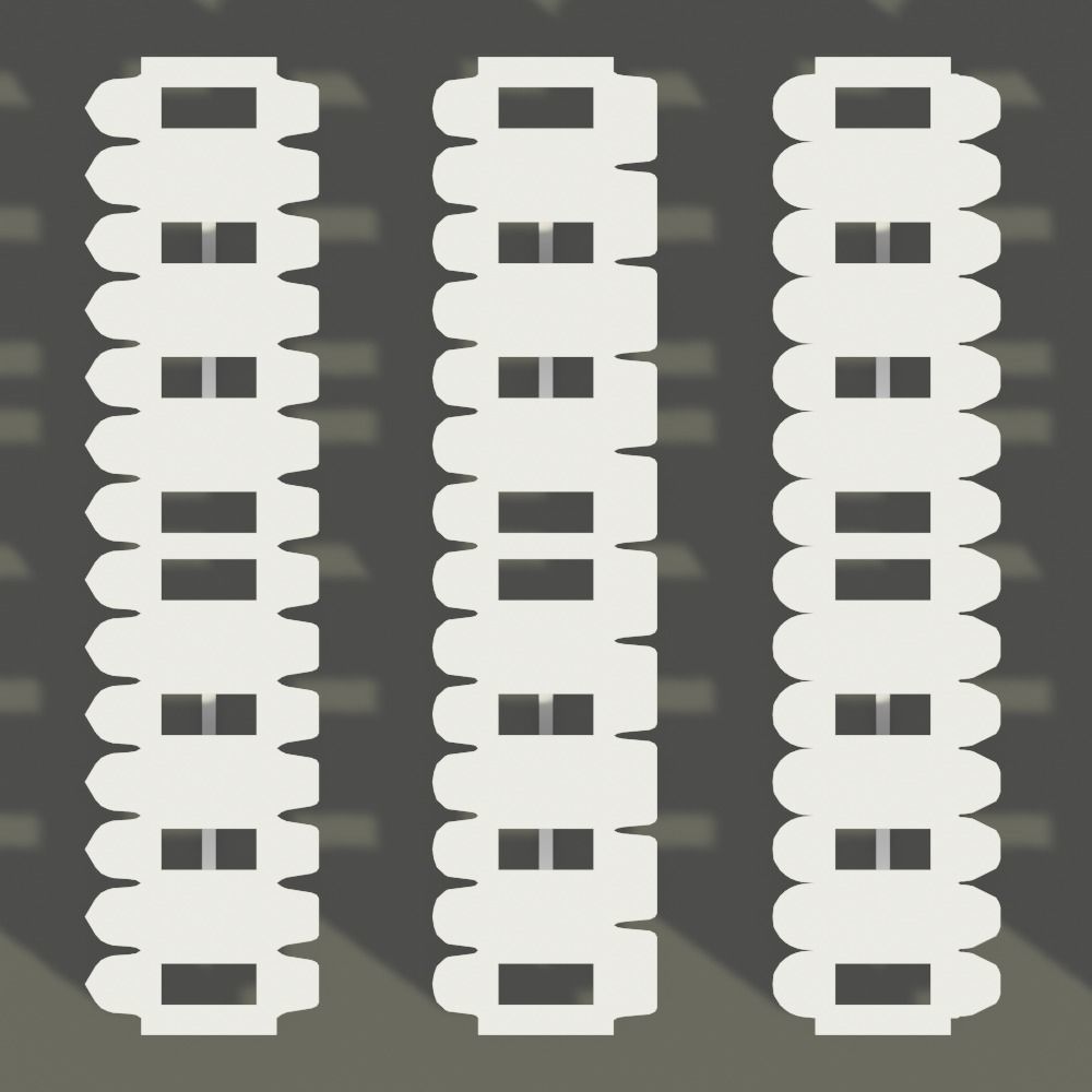 10 Shingles jigs Pack - 140mm lenght - 20 shapes 3D print model_3