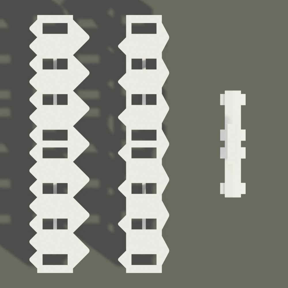 10 Shingles jigs Pack - 140mm lenght - 20 shapes 3D print model_6