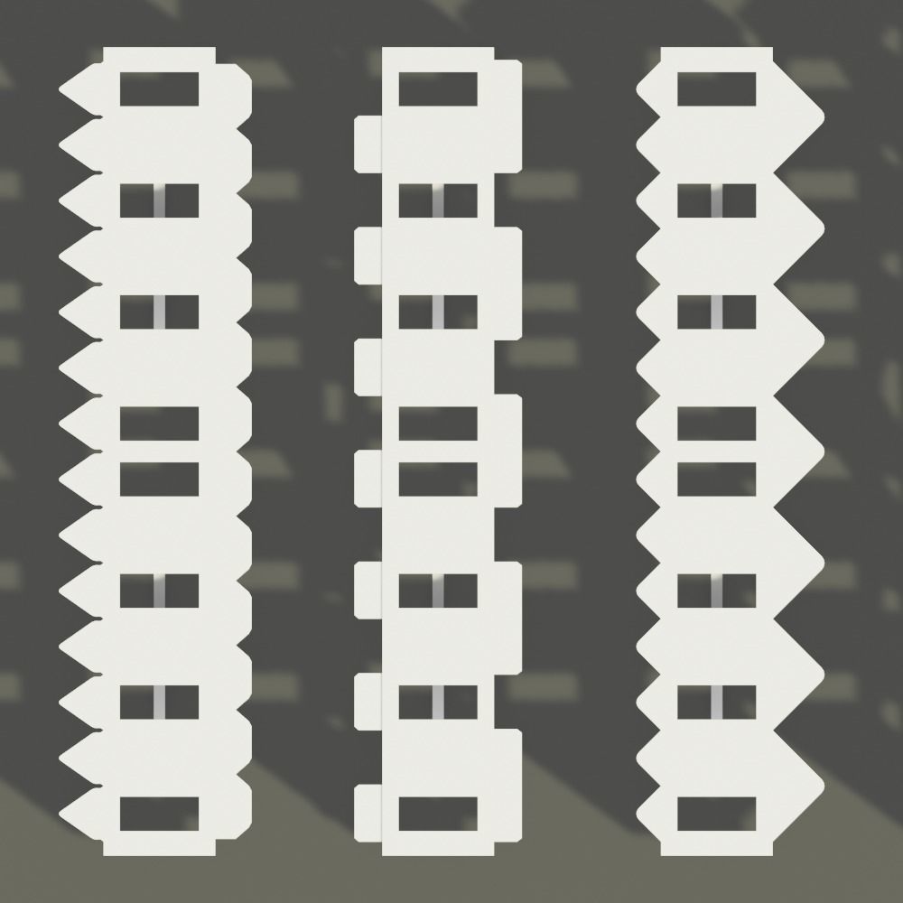 10 Shingles jigs Pack - 140mm lenght - 20 shapes 3D print model_5