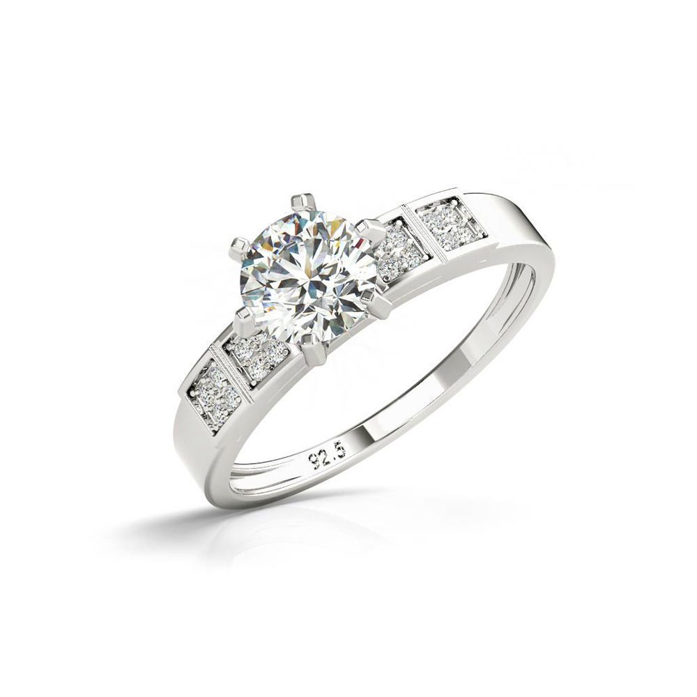 3DM Format  Ring cad engagement ring six prongs ring jewelry 3D print model_2