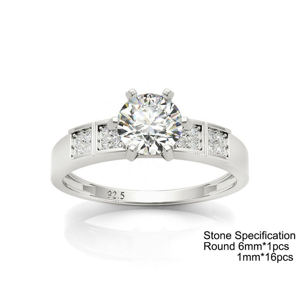 3DM Format  Ring cad engagement ring six prongs ring jewelry 3D print model_1