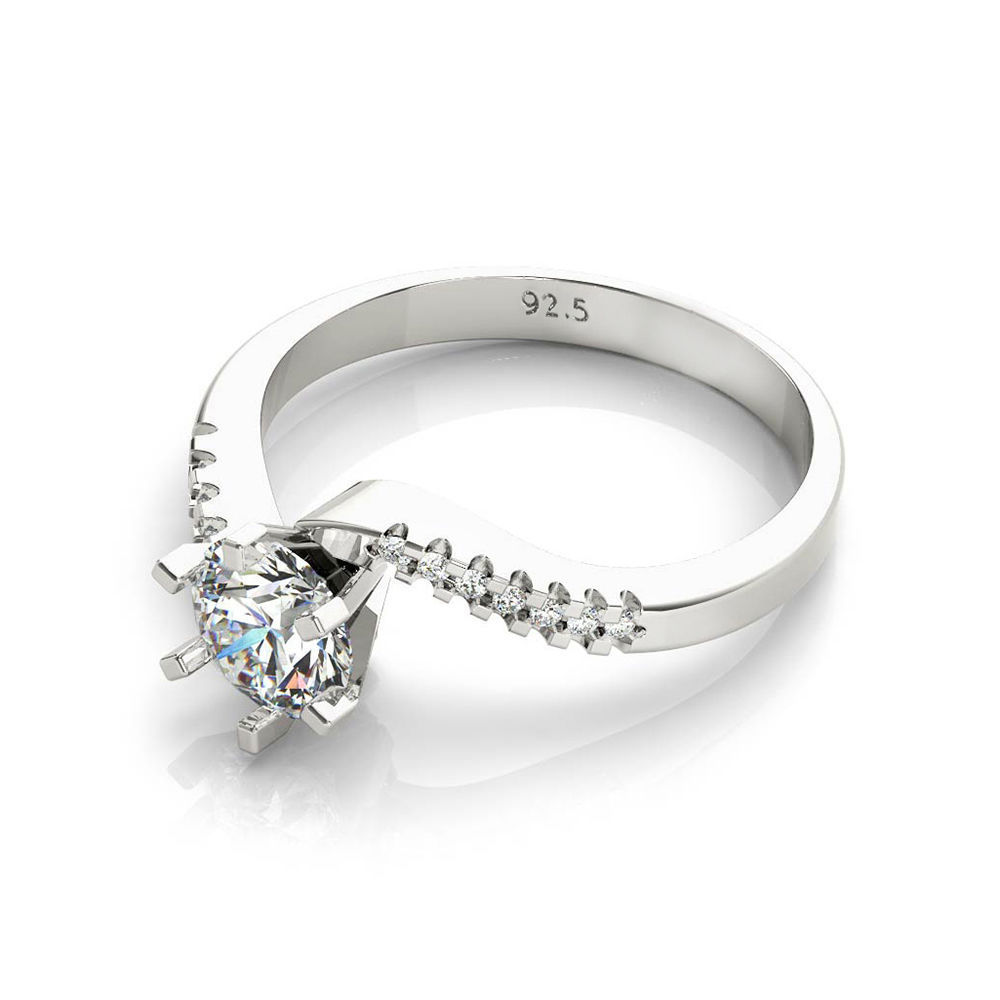 3DM Format  Cad jewelry design gold and silver engagement ring 3D print model_3