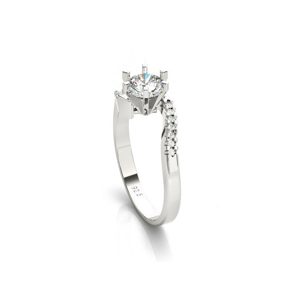 3DM Format  Cad jewelry design gold and silver engagement ring 3D print model_4