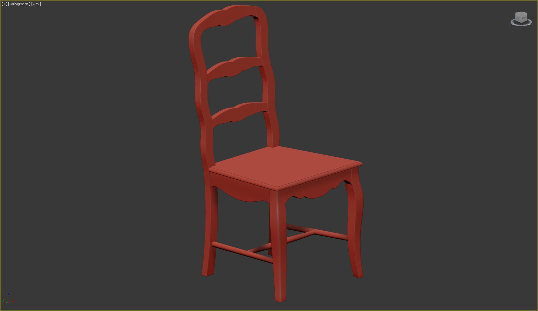 Rimini white chair 3D model_2