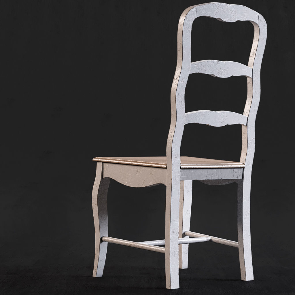 Rimini white chair 3D model_1