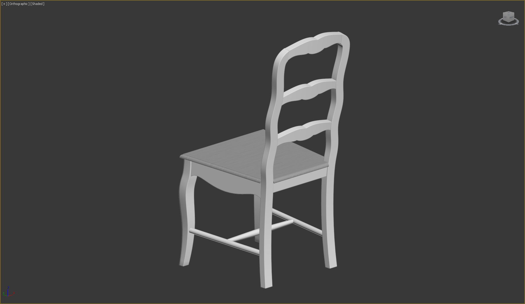 Rimini white chair 3D model_7