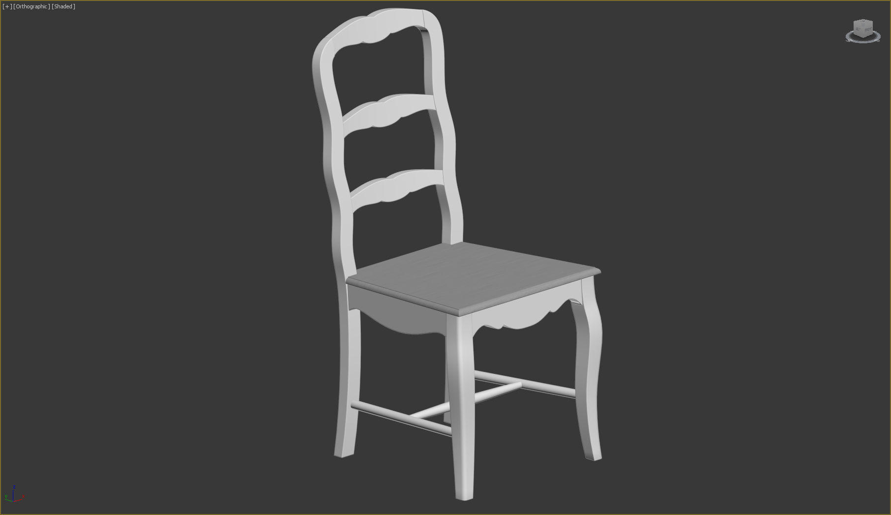 Rimini white chair 3D model_4