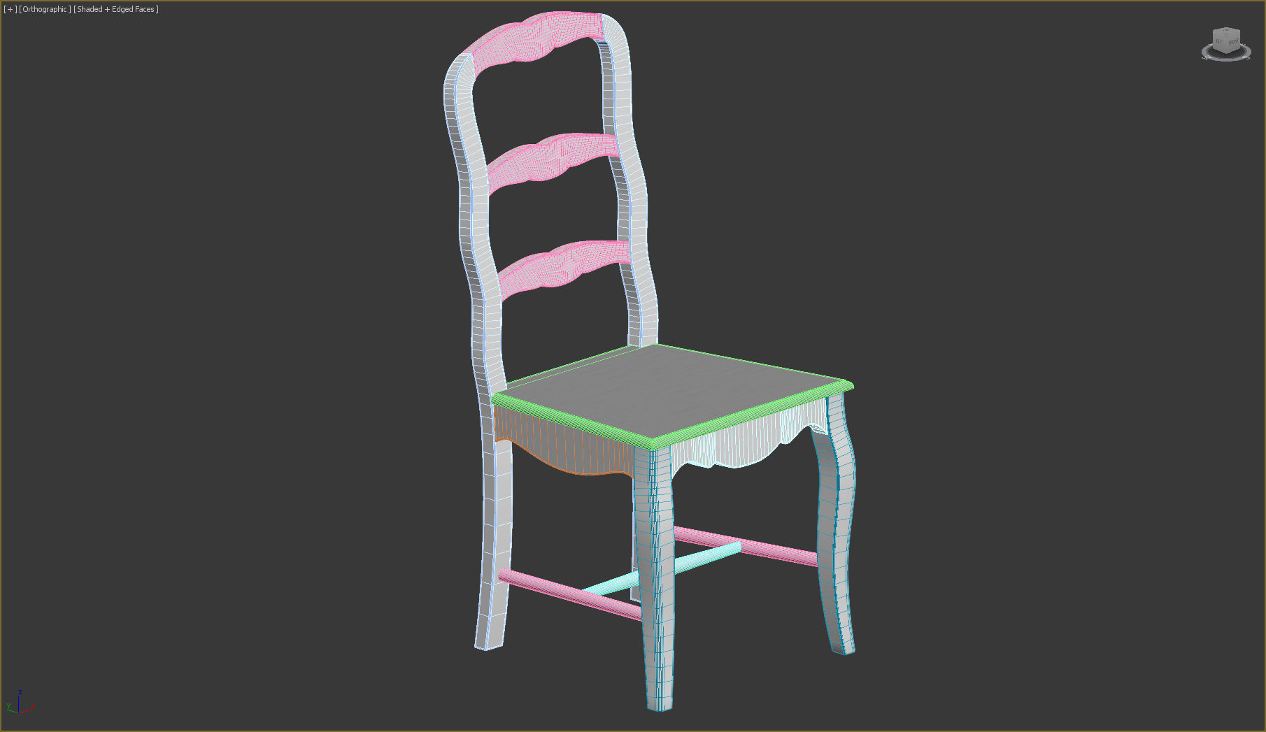 Rimini white chair 3D model_3
