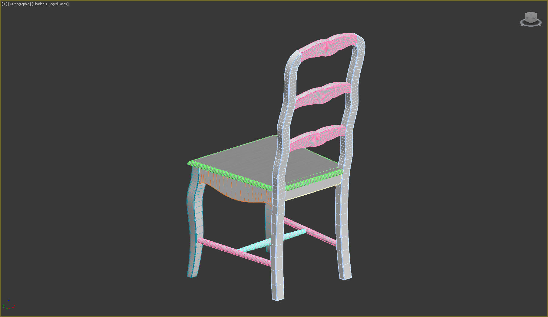 Rimini white chair 3D model_6