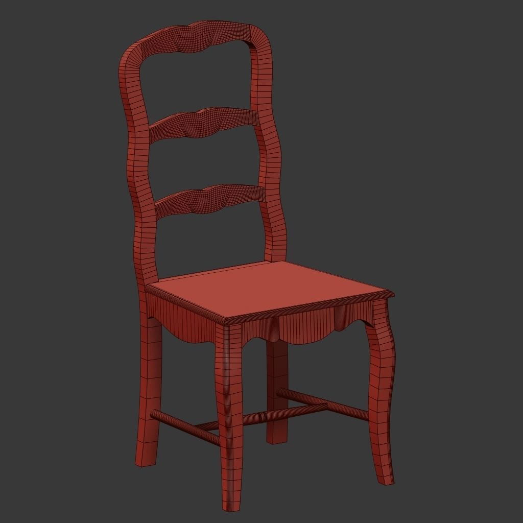 Rimini white chair 3D model_9