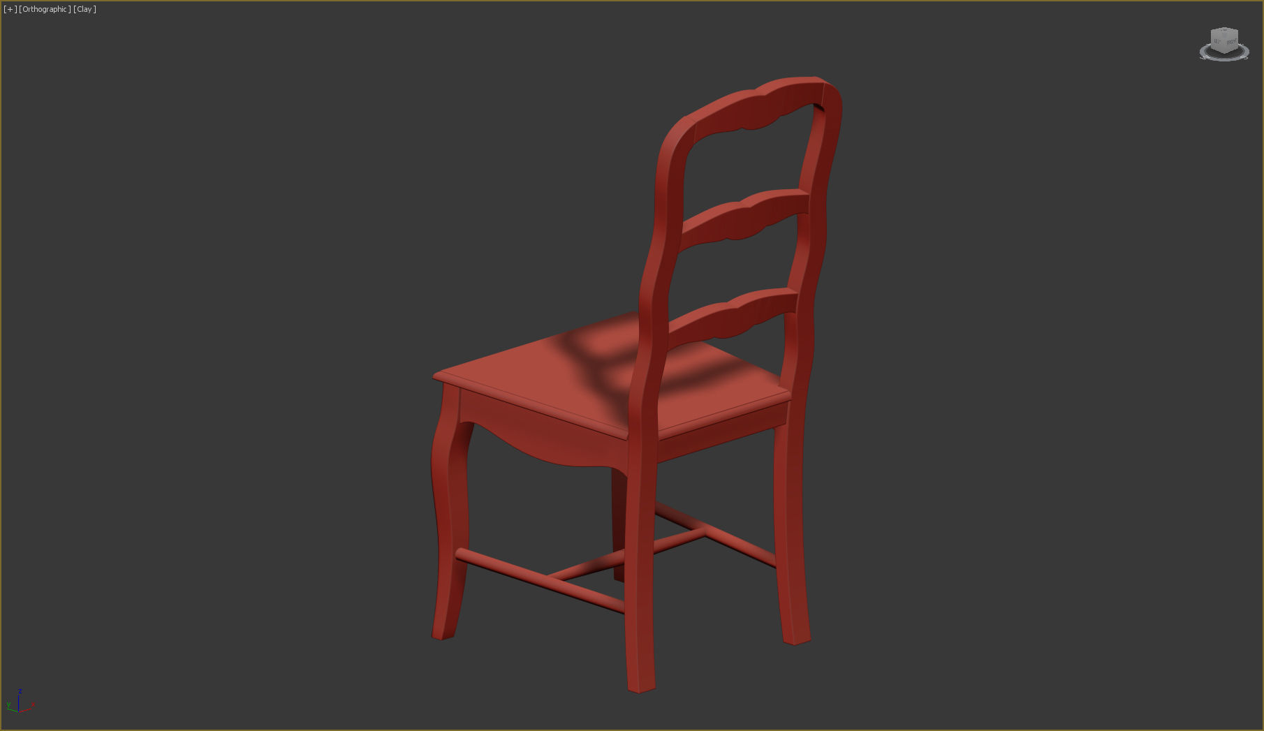Rimini white chair 3D model_5
