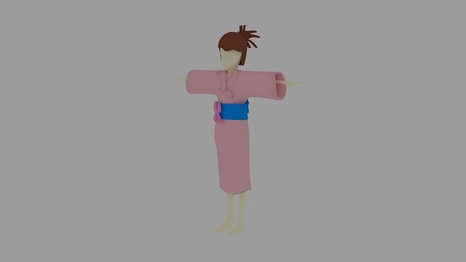 fuuh character Low-poly 3D model