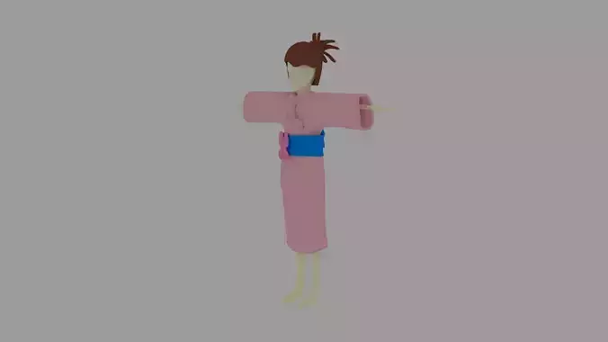fuuh character Low-poly 3D model