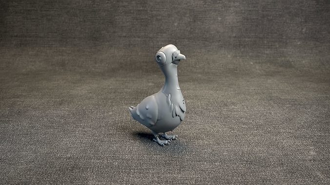 Pigeon - Stylized Bird - 3d printable model 3D print model