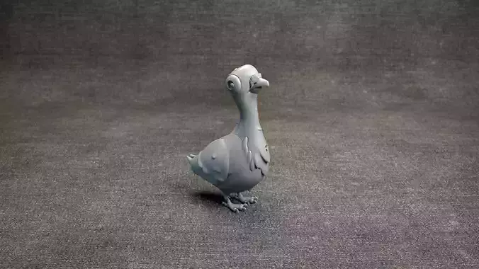 Pigeon - Stylized Bird - 3d printable model
