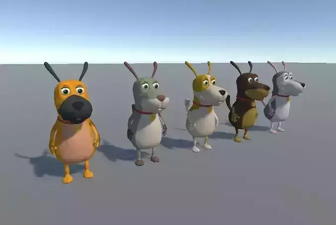 Cartoon Style Dog Model