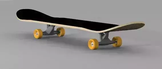 Skateboard with wheels