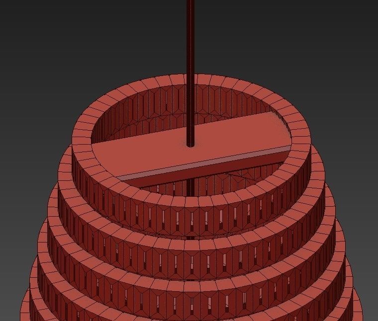 wood collection pendant lamp made of bricks 3D model_7