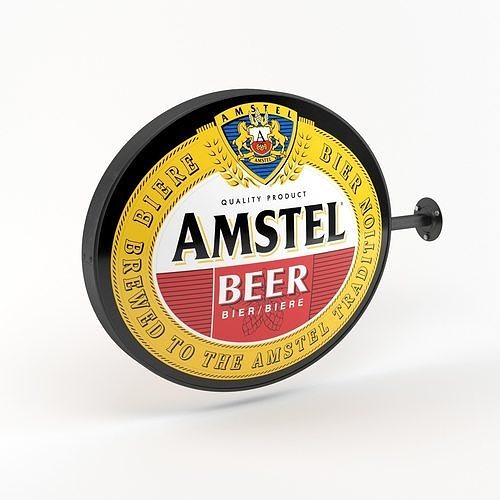 Amstel Beer Wall Sign 3D model