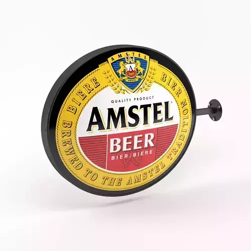 Amstel Beer Wall Sign 3D model