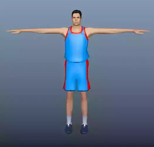 basketball player Low-poly 3D model