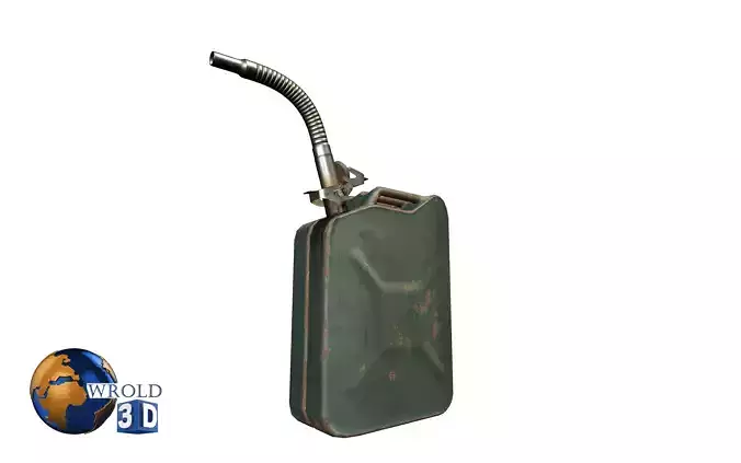 Jerrycan Lowpoly PBR 3d Model gas can