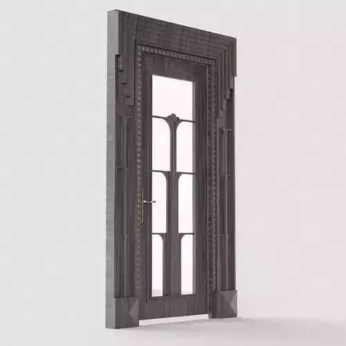 3D Door wooden in style of art deco