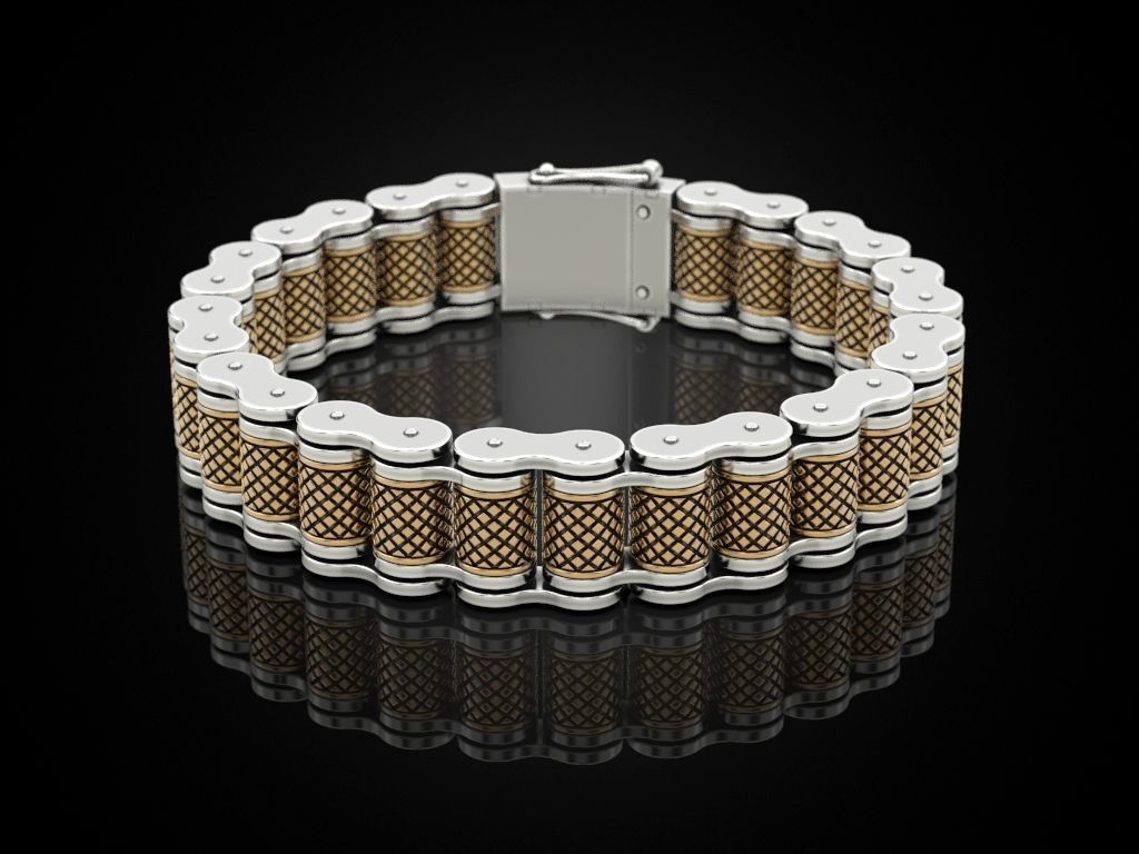 Bracelet for a real biker 6 3D print model_1