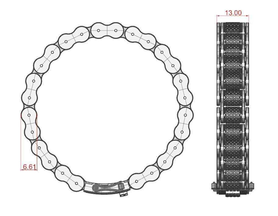 Bracelet for a real biker 6 3D print model_11