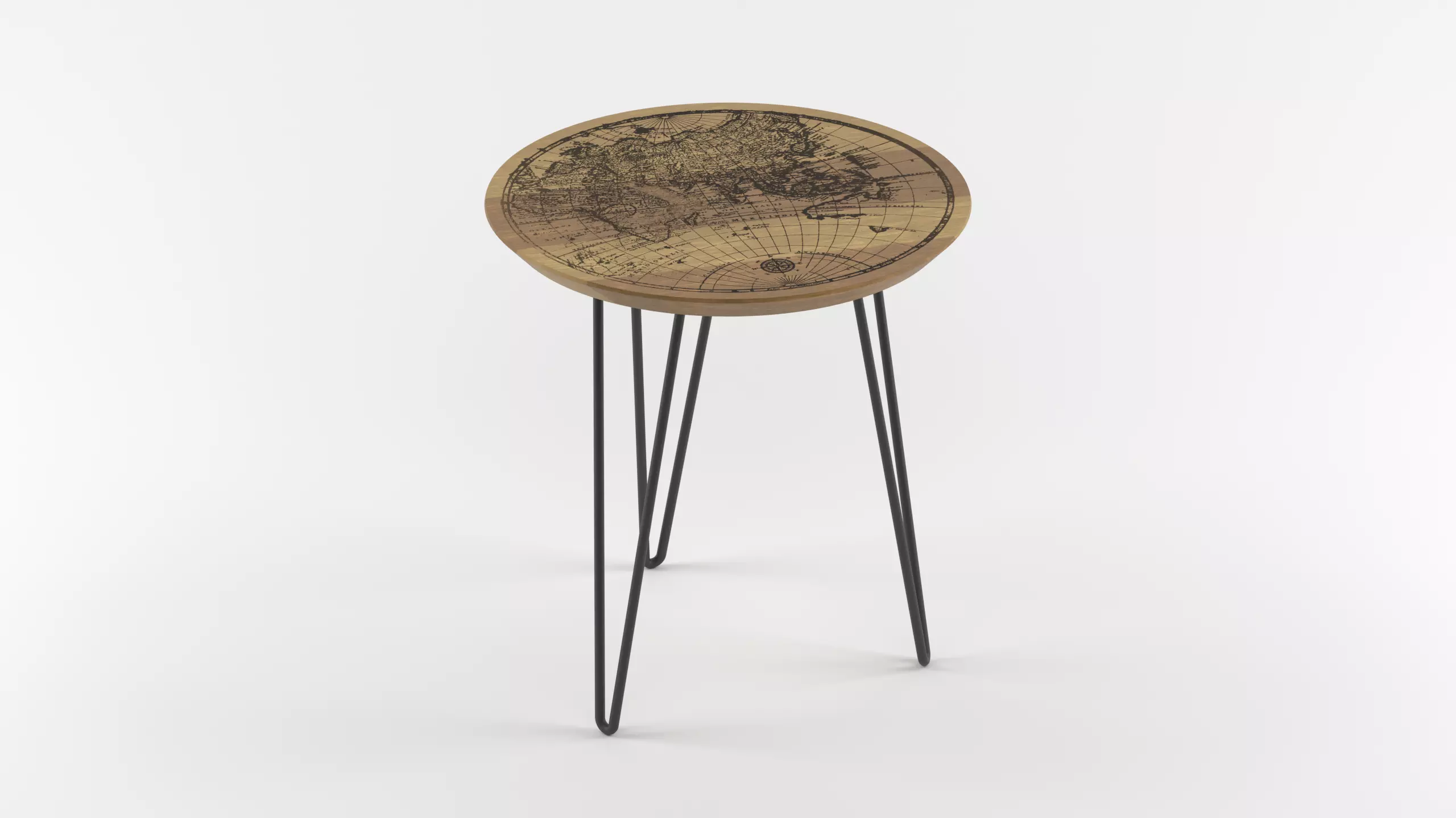 World map table 3D model | CGTrader