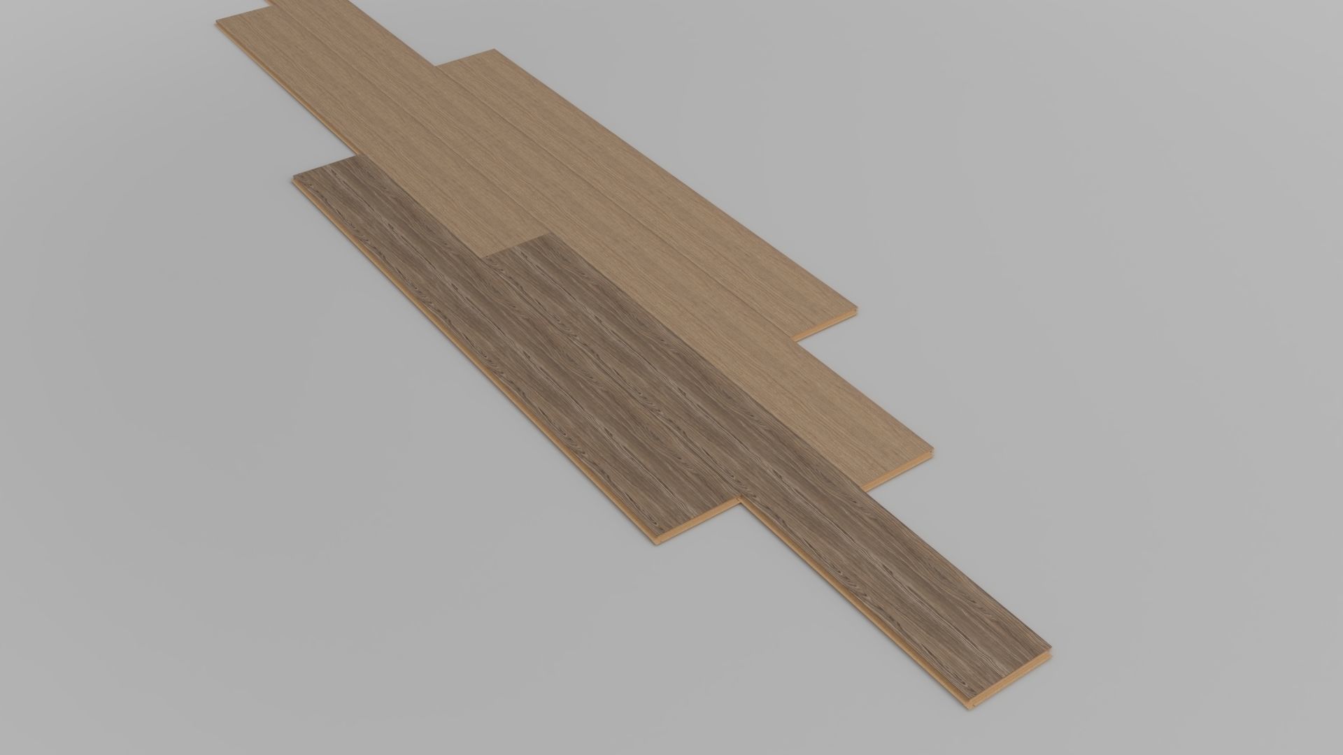 Laminate Wooden Plank Low-poly 3D model_7