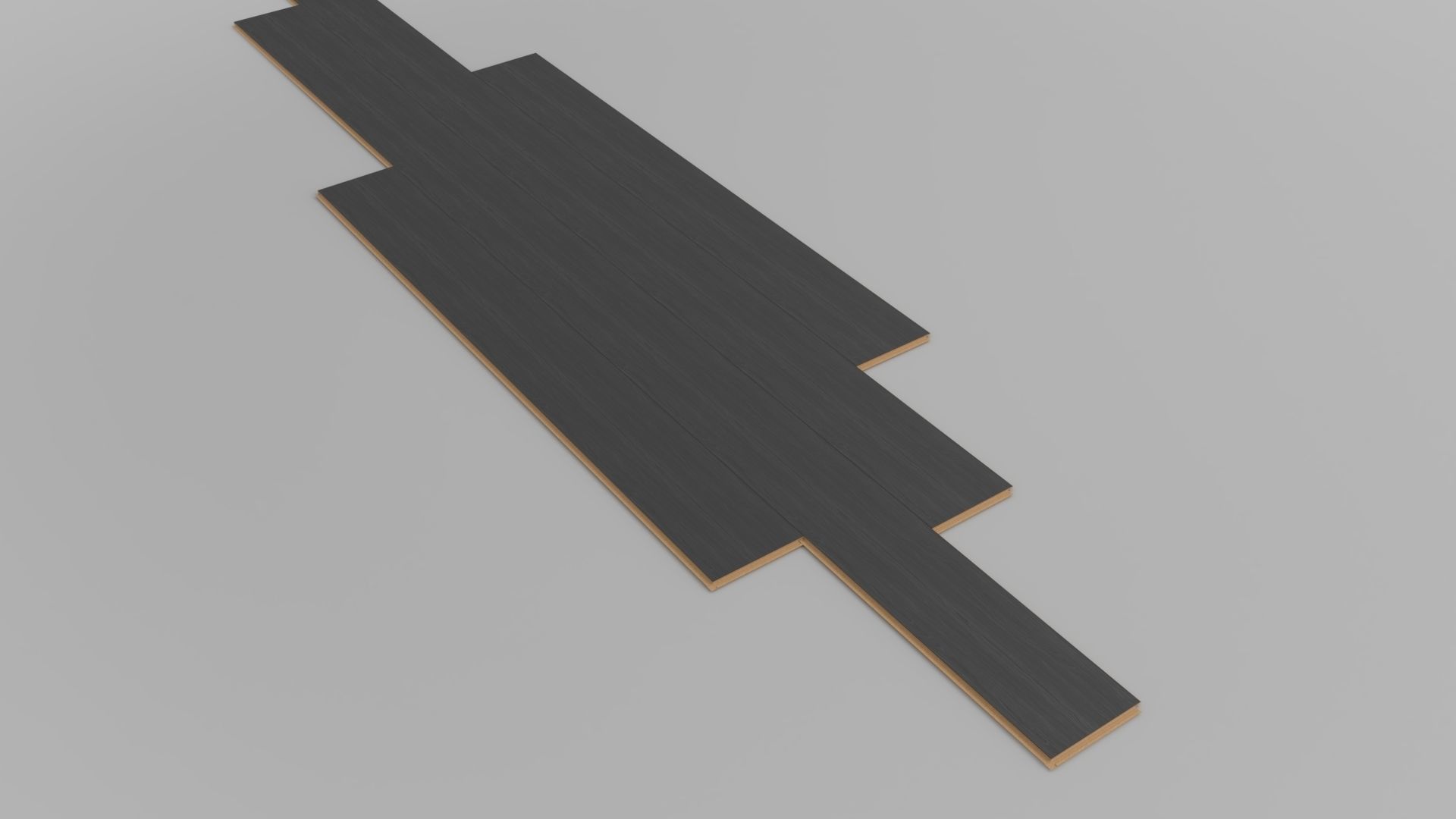 Laminate Wooden Plank Low-poly 3D model_5