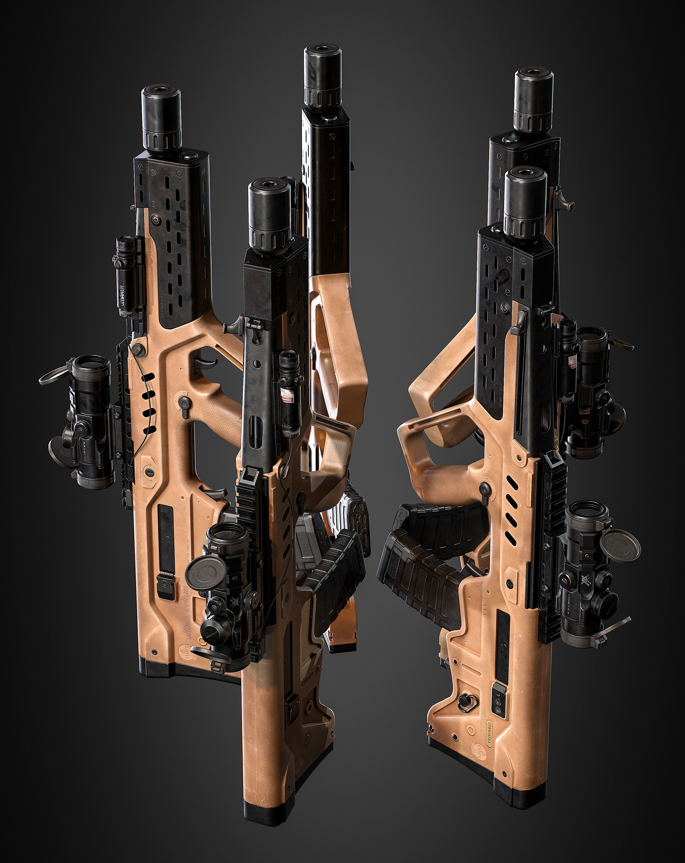 TAR 21 rifle Low-poly 3D model_24