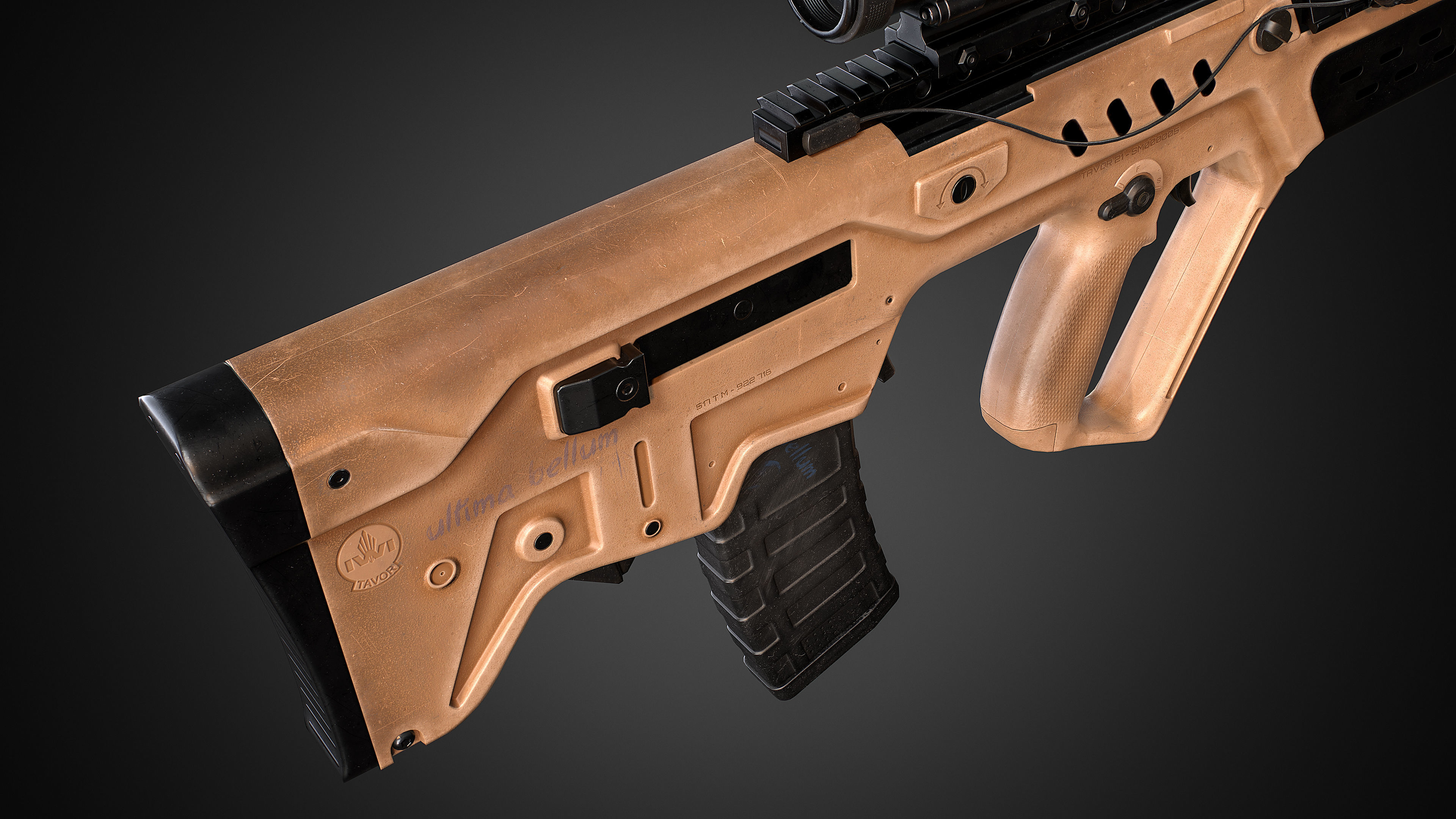TAR 21 rifle Low-poly 3D model_7
