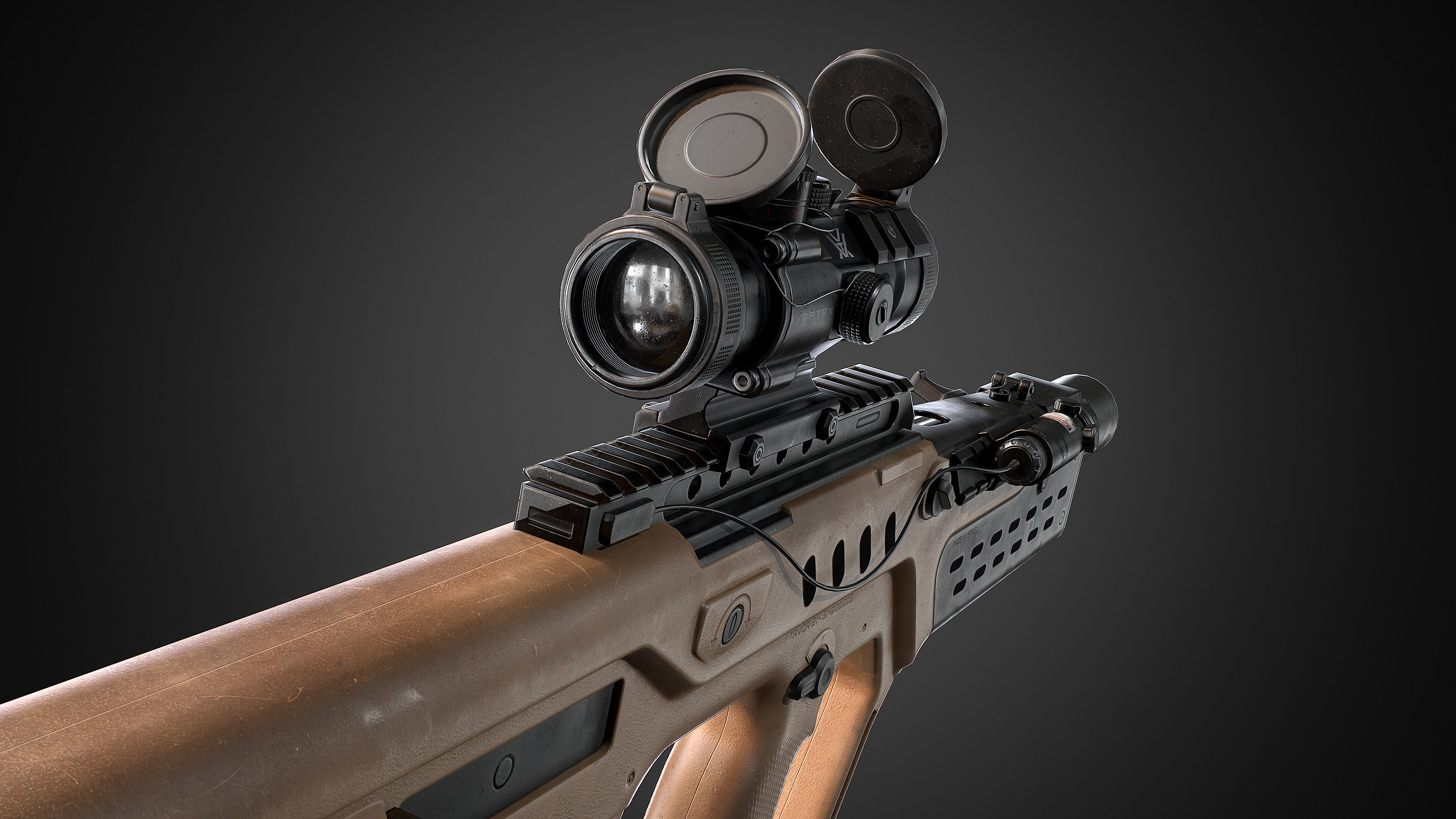 TAR 21 rifle Low-poly 3D model_11