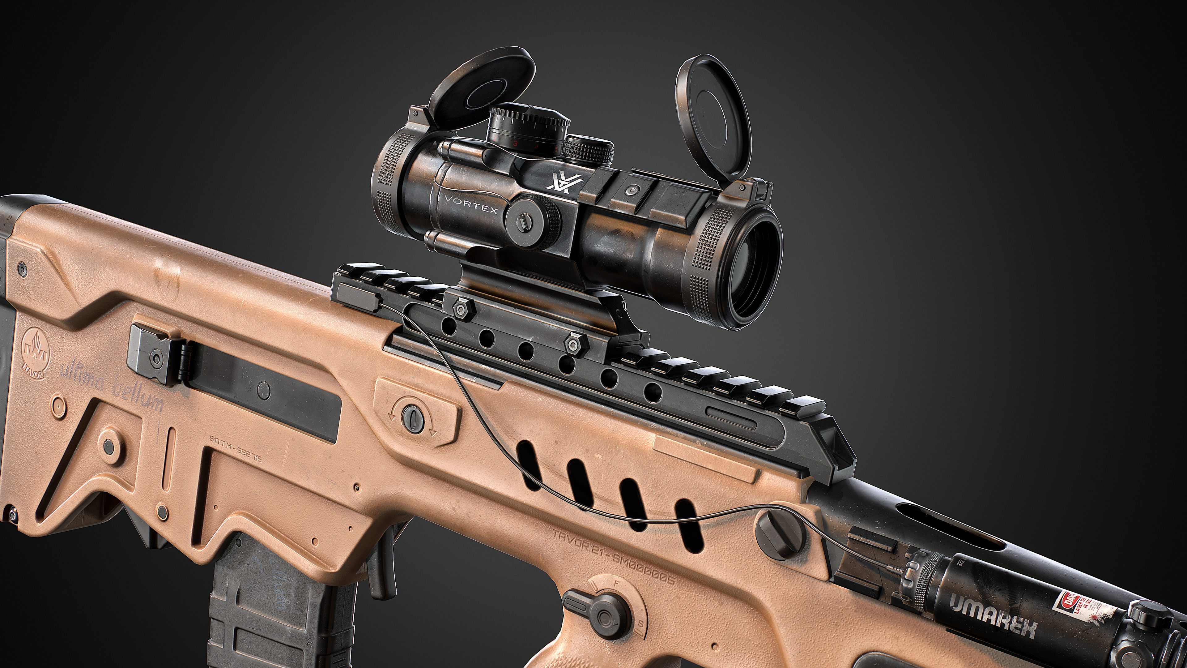 TAR 21 rifle Low-poly 3D model_4