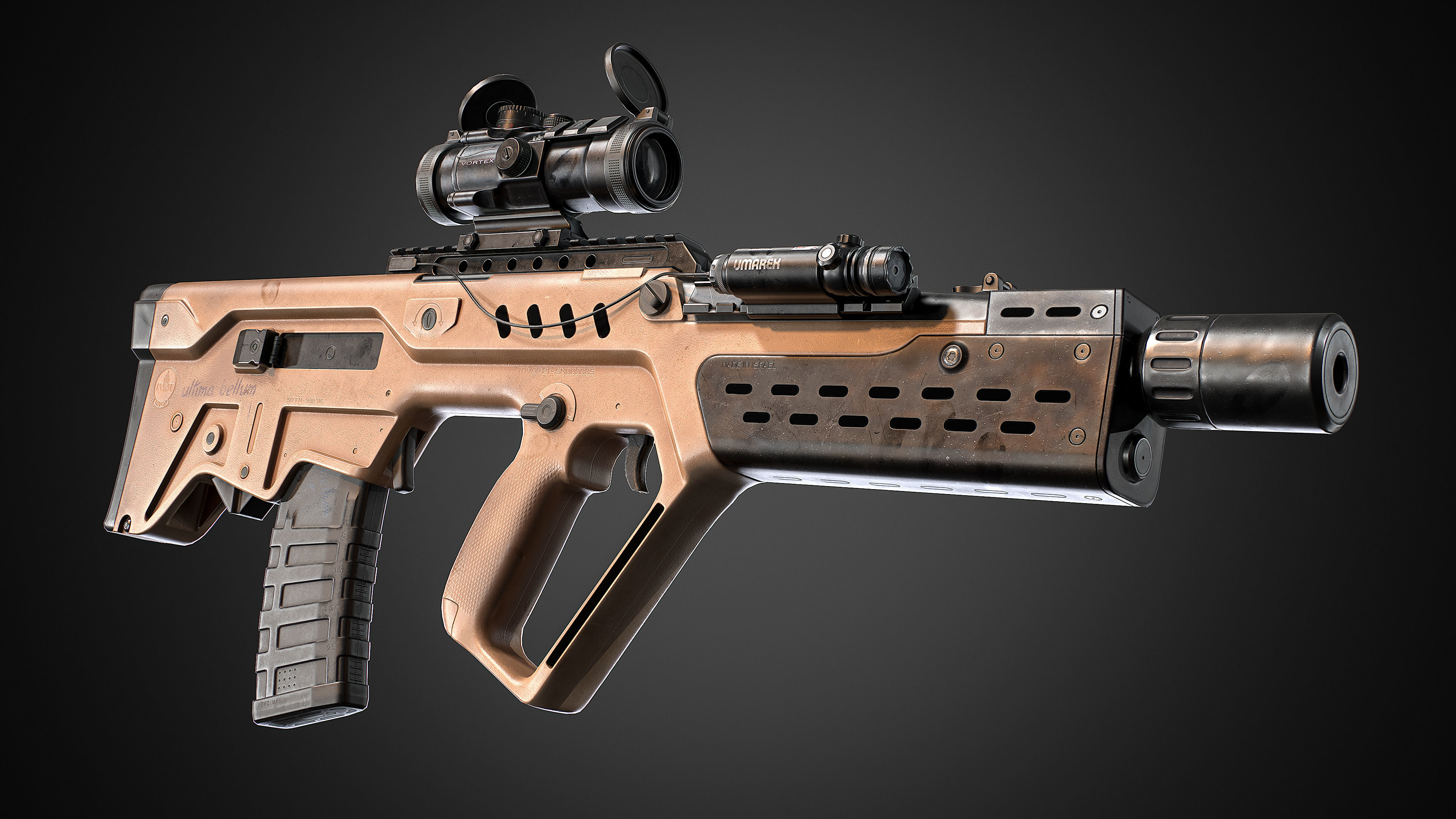 TAR 21 rifle Low-poly 3D model_2
