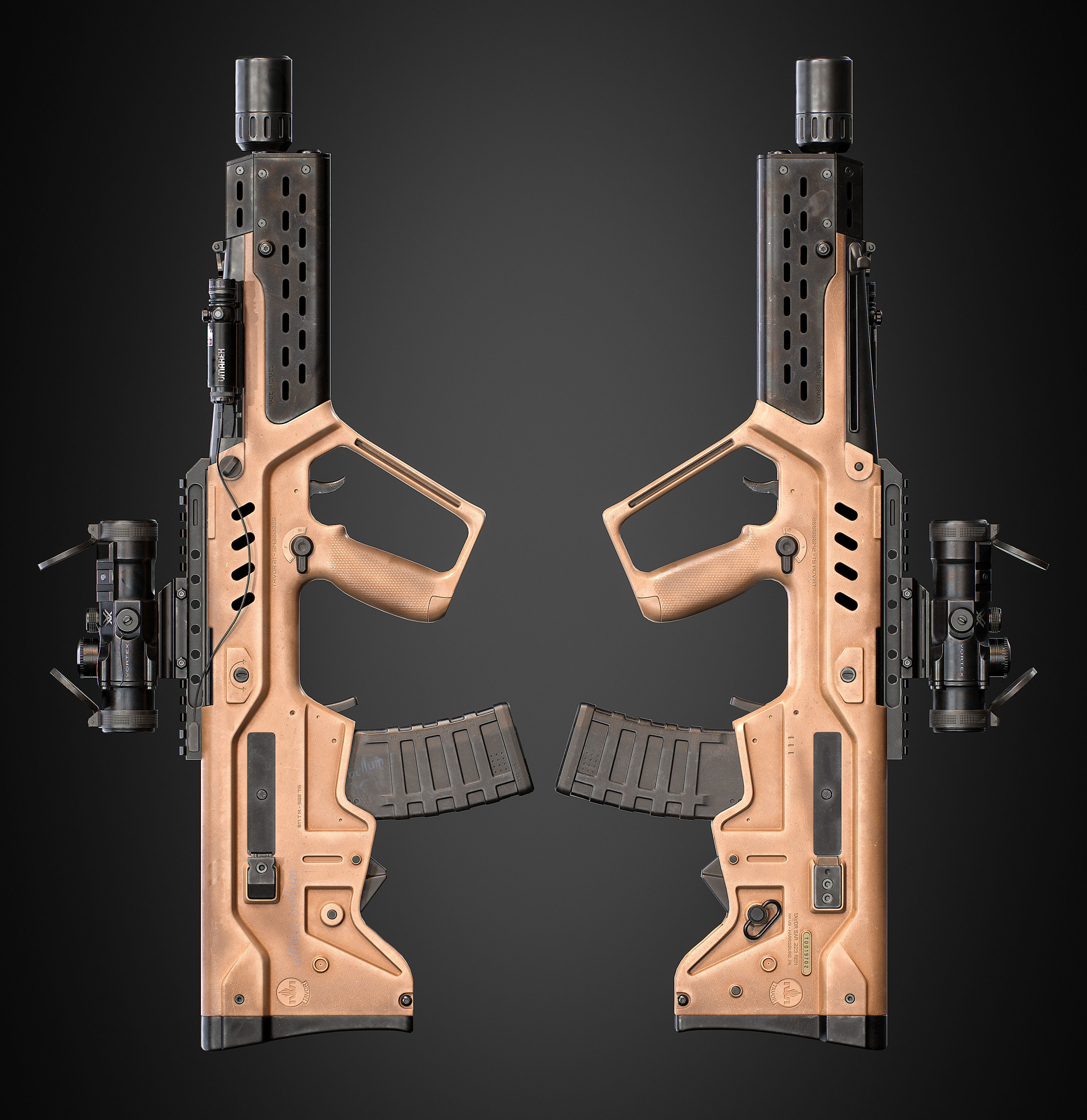 TAR 21 rifle Low-poly 3D model_23