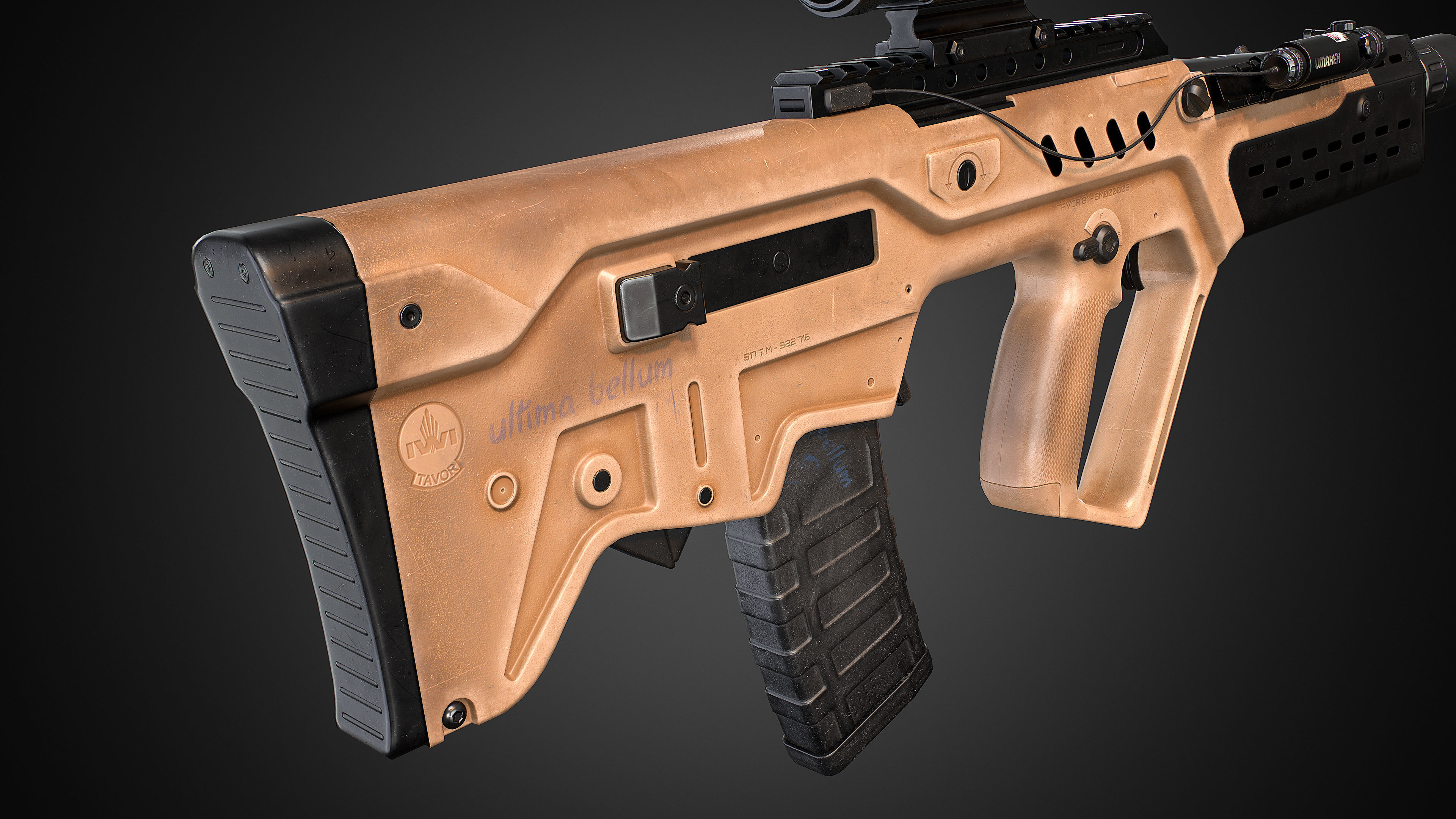 TAR 21 rifle Low-poly 3D model_16