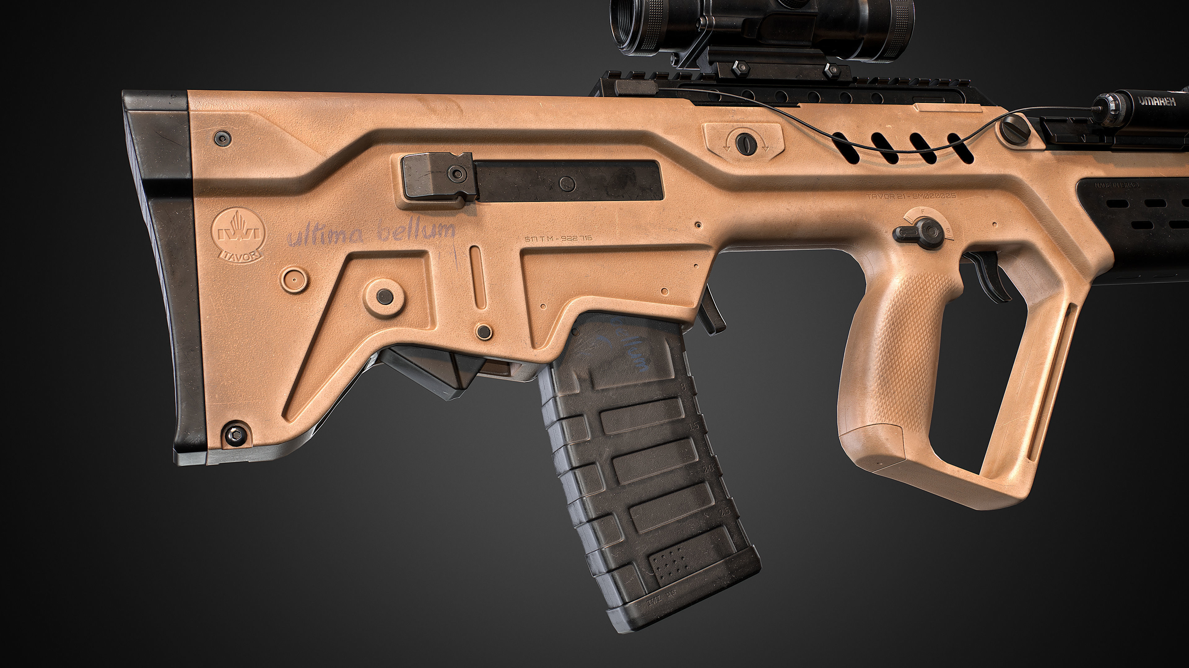 TAR 21 rifle Low-poly 3D model_14