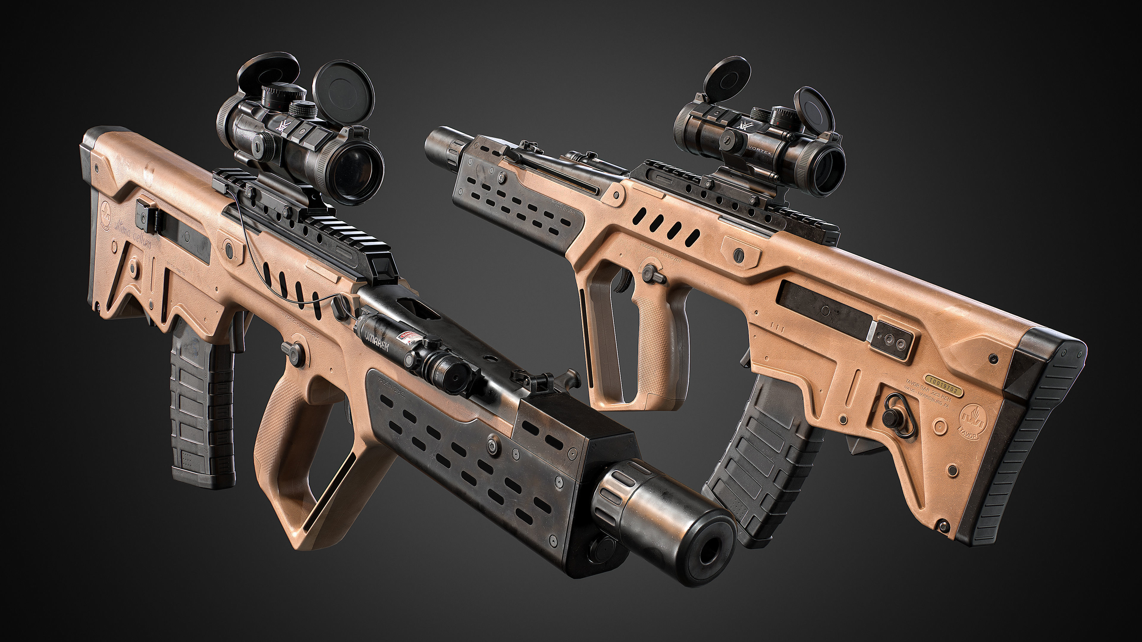 TAR 21 rifle Low-poly 3D model_3