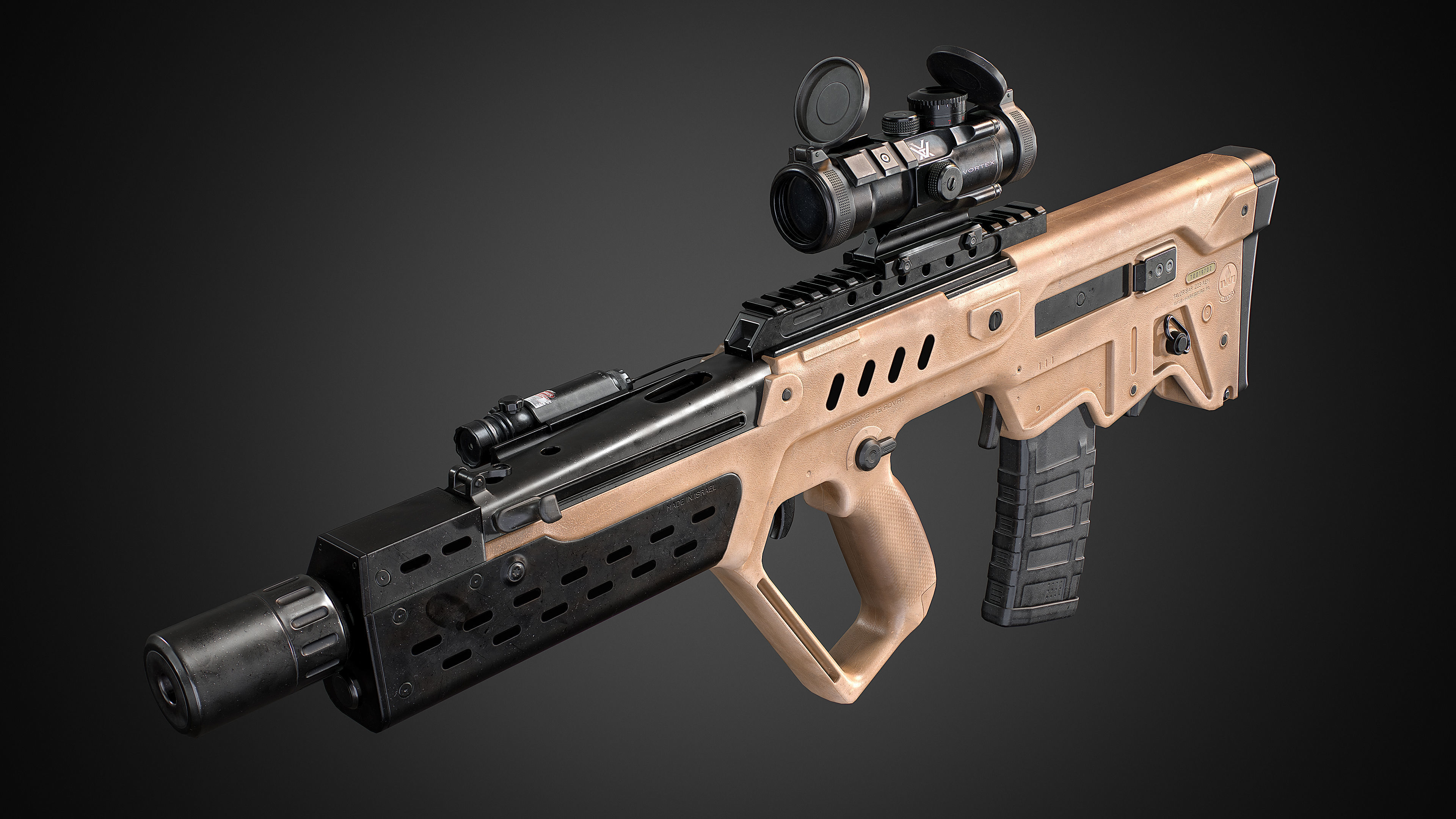 TAR 21 rifle Low-poly 3D model_1