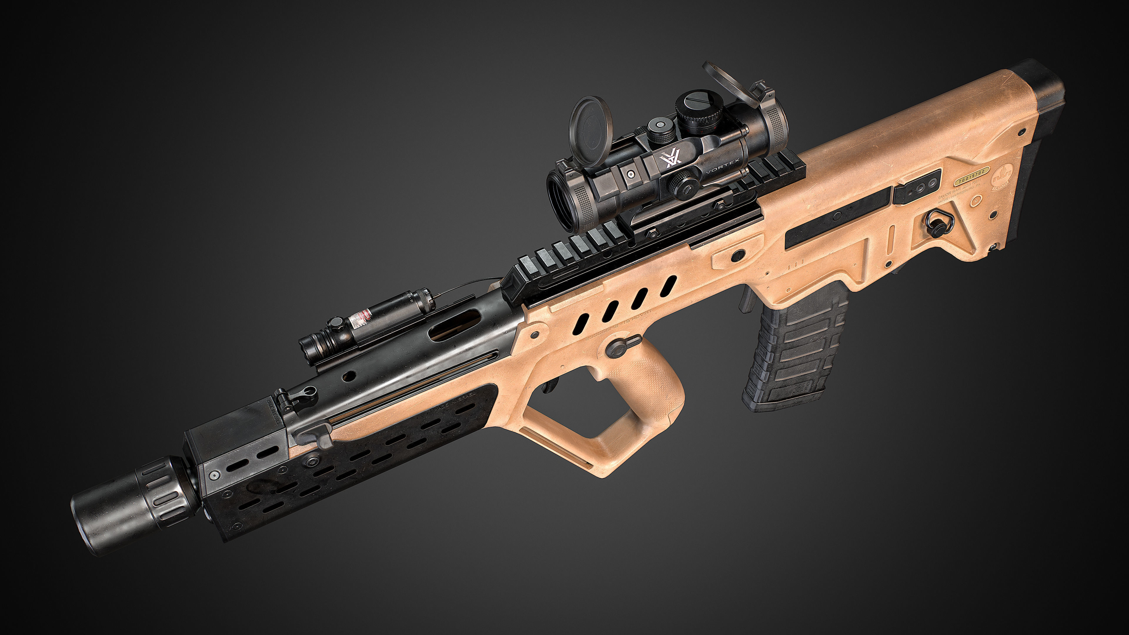 TAR 21 rifle Low-poly 3D model_10